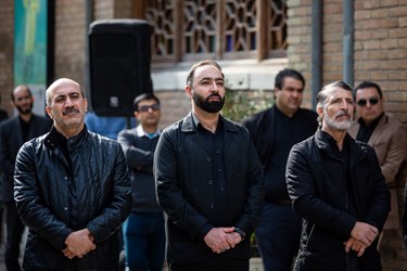 حسین عبادتی قائم مقام معاون وزیر در سازمان دانش‌آموزی کشور در مراسم تشییع پیکر مرحوم  غلامرضا سلیمانی