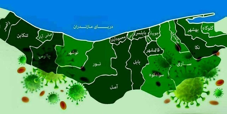 ادامه آبی‌تر شدن نقشه کرونایی مازندران