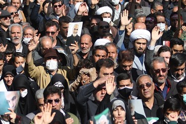 حضور باشکوه مردم اصفهان در تشییع پیکر شهدای امنیت