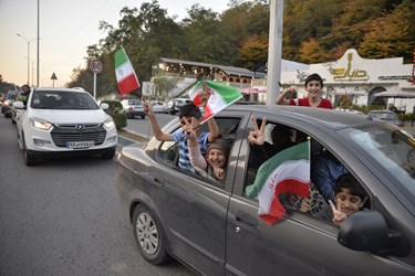 شادی مردم گرگان پس از پیروزی تیم ملی