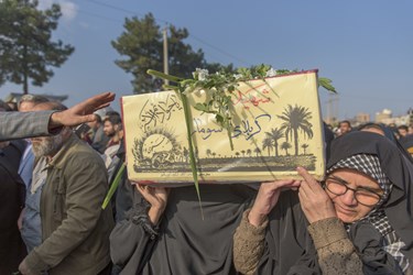 تشییع ۲ شهید گمنام دوران دفاع مقدس در گرگان