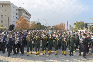 تشییع ۲ شهید گمنام دوران دفاع مقدس در گرگان