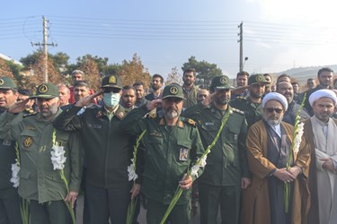 تشییع ۲ شهید گمنام دوران دفاع مقدس در گرگان