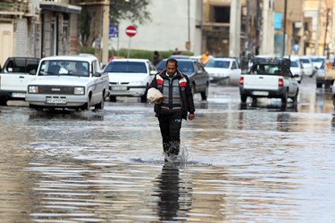  آبگرفتگی خانه‌ها و معابر اهواز پس از اولین بارش زمستانی