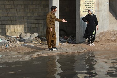  آبگرفتگی خانه‌ها و معابر اهواز پس از اولین بارش زمستانی