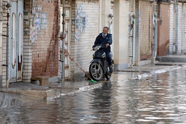  آبگرفتگی خانه‌ها و معابر اهواز پس از اولین بارش زمستانی