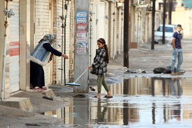  آبگرفتگی خانه‌ها و معابر اهواز پس از اولین بارش زمستانی