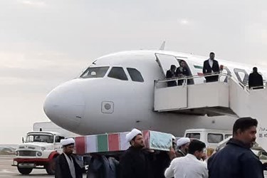 استقبال از پیکر پاک ۵ شهید گمنام در قشم