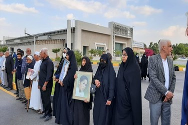 استقبال از پیکر پاک ۵ شهید گمنام در قشم