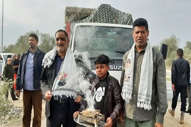 استقبال از پیکر پاک ۵ شهید گمنام در قشم