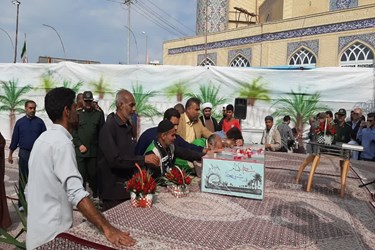 استقبال از پیکر پاک ۵ شهید گمنام در قشم