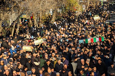 تشییع پیکر مطهر هشت شهید گمنام دفاع مقدس در تبریز