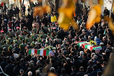تشییع پیکر مطهر هشت شهید گمنام دفاع مقدس در تبریز