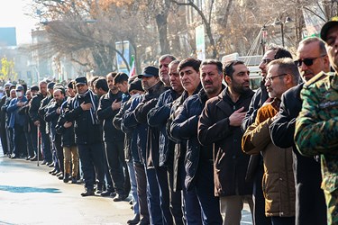 تشییع پیکر مطهر هشت شهید گمنام دفاع مقدس در تبریز
