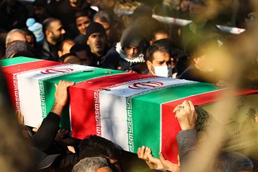 تشییع پیکر مطهر هشت شهید گمنام دفاع مقدس در تبریز
