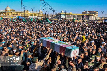 تشییع پیکر شهدای گمنام دفاع مقدس در همدان