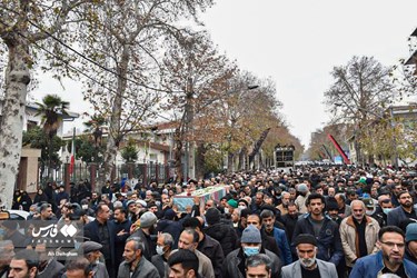 تشییع پیکر شهدای گمنام دفاع مقدس در گرگان