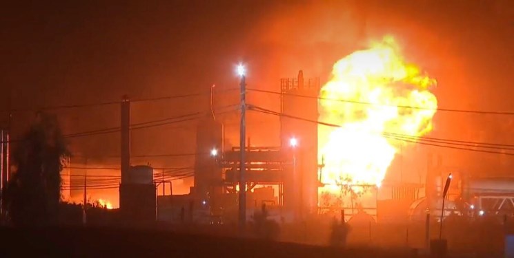 آتش‌سوزی مهیب در پالایشگاه نفت در کردستان عراق+عکس و فیلم