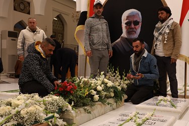 جان فدا| گرامیداشت سالروز شهادت سردار سلیمانی و ابومهدی المهندس در وادی السلام نجف