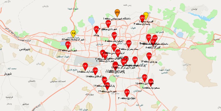 هوای تهران همچنان آلوده است/ ۲۶ ایستگاه در وضعیت قرمز