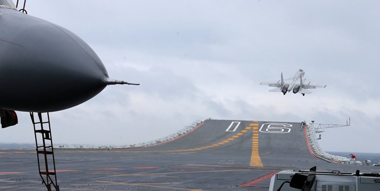 عملیات دریایی چین؛ ناوهواپیمابر «نیمیتس» آمریکا در تیررس ناوهای چین