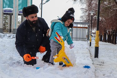جشنواره آدم برفی در آباده برگزار شد