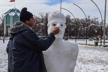 جشنواره آدم برفی در آباده برگزار شد