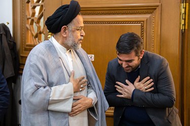 سید محمود علوی نماینده مجلس خبرگان رهبری در مراسم چهلمین روز درگذشت رستم قاسمی