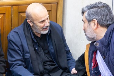 محمدرضا فلاح‌زاده جانشین فرمانده نیروی قدس سپاه پاسداران در مراسم چهلمین روز درگذشت رستم قاسمی