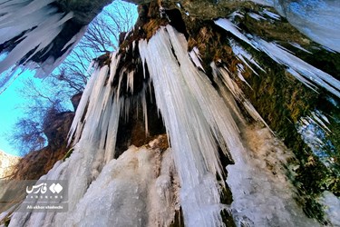 Akhlamad Frozen Waterfall in Khorassan Razavi