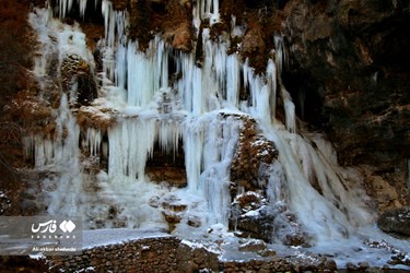 Akhlamad Frozen Waterfall in Khorassan Razavi