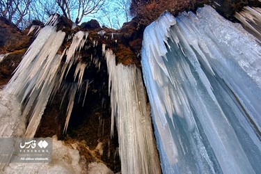 Akhlamad Frozen Waterfall in Khorassan Razavi