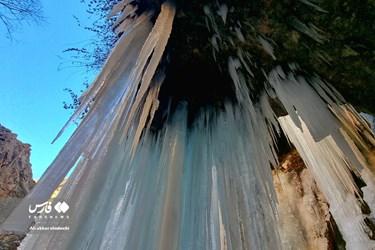 Akhlamad Frozen Waterfall in Khorassan Razavi