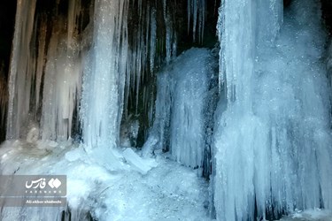 Akhlamad Frozen Waterfall in Khorassan Razavi