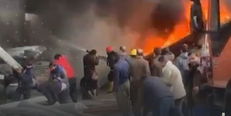 آتش‌سوزی مهیب در اربیل عراق