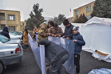 امدادرسانی بسیج دانشجویی دانشگاههای تهران به زلزله زدگان خوی