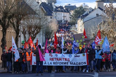 Tens of Thousands March Across France Against Pension Reform
