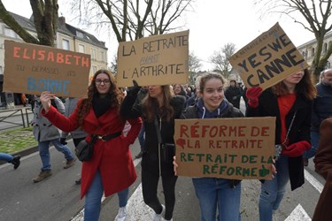 Tens of Thousands March Across France Against Pension Reform