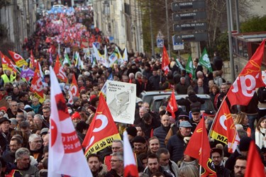 Tens of Thousands March Across France Against Pension Reform