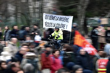 Tens of Thousands March Across France Against Pension Reform
