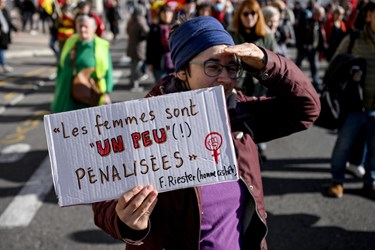 Tens of Thousands March Across France Against Pension Reform