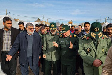 بازدید سرلشکر سلامی از مناطق زلزله‌زده خوی 