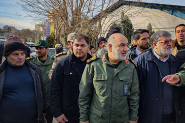 بازدید سرلشکر سلامی از مناطق زلزله‌زده خوی 