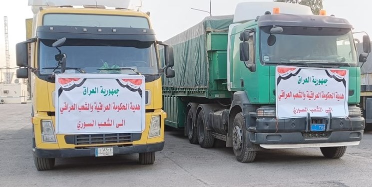 ارسال 650 تن مواد غذایی از عراق برای زلزله‌زدگان سوری