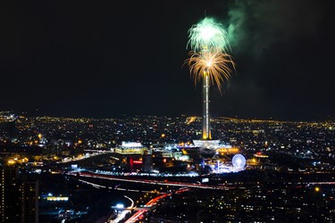 نورافشانی جشن ۲۲ بهمن در تهران