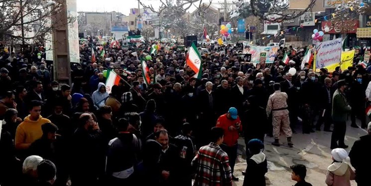 راهپیمایی باشکوه مردم آبیک در یوم الله ۲۲ بهمن+ فیلم