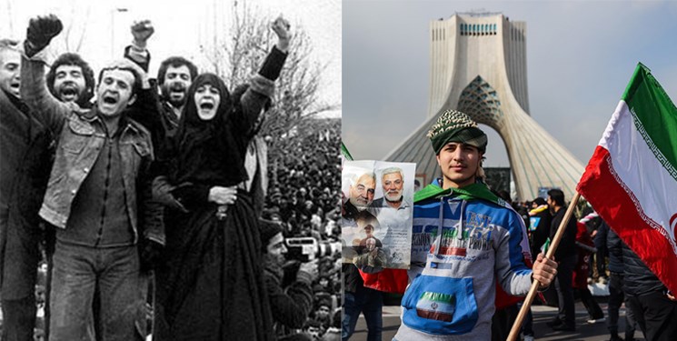شبیه‌سازی بهمن 57 در 44 سال بعد/ پرچم‌های خاطره‌ساز و شب‌های روشن تهران