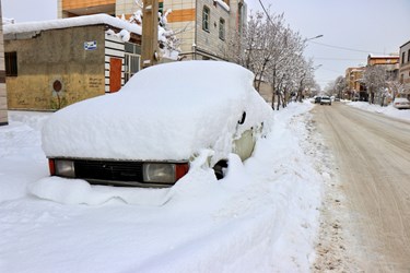 «همدان» پس از بارش سنگین برف