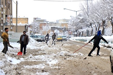 «همدان» پس از بارش سنگین برف