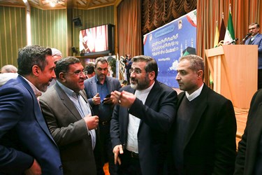  محمدمهدی اسماعیلی وزیر فرهنگ و ارشاد اسلامی در مراسم تودیع و معارفه رئیس سازمان حج و زیارت